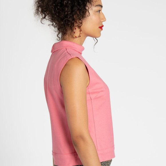 NWT Frances Valentine Colette Wool Shell Pink Size L - Picture 2 of 11